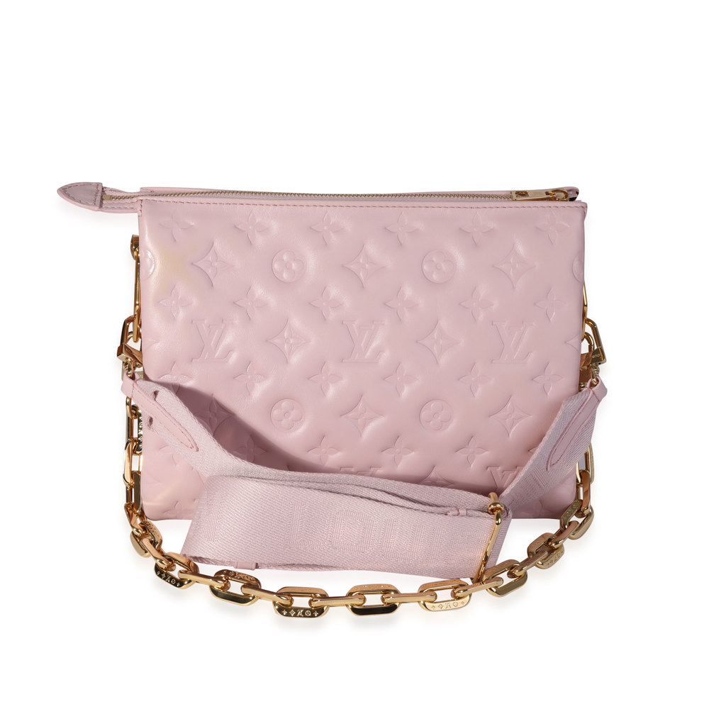 Louis Vuitton Rose Pink Monogram Embossed Lambskin Coussin PM - Picture 3 of 7